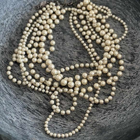 R.J. Graziano Jewelry - Timeless Elegance: 7 layers R.J. Graziano Pearl Necklace